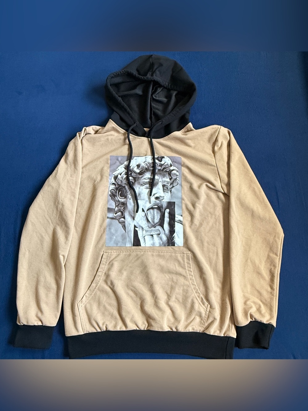 Shein Tan Michelangelo David Hoodie Used In Good Condition